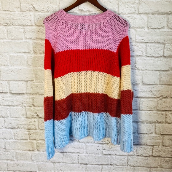 JOA loose knit striped sweater NWT - Picture 5 of 7